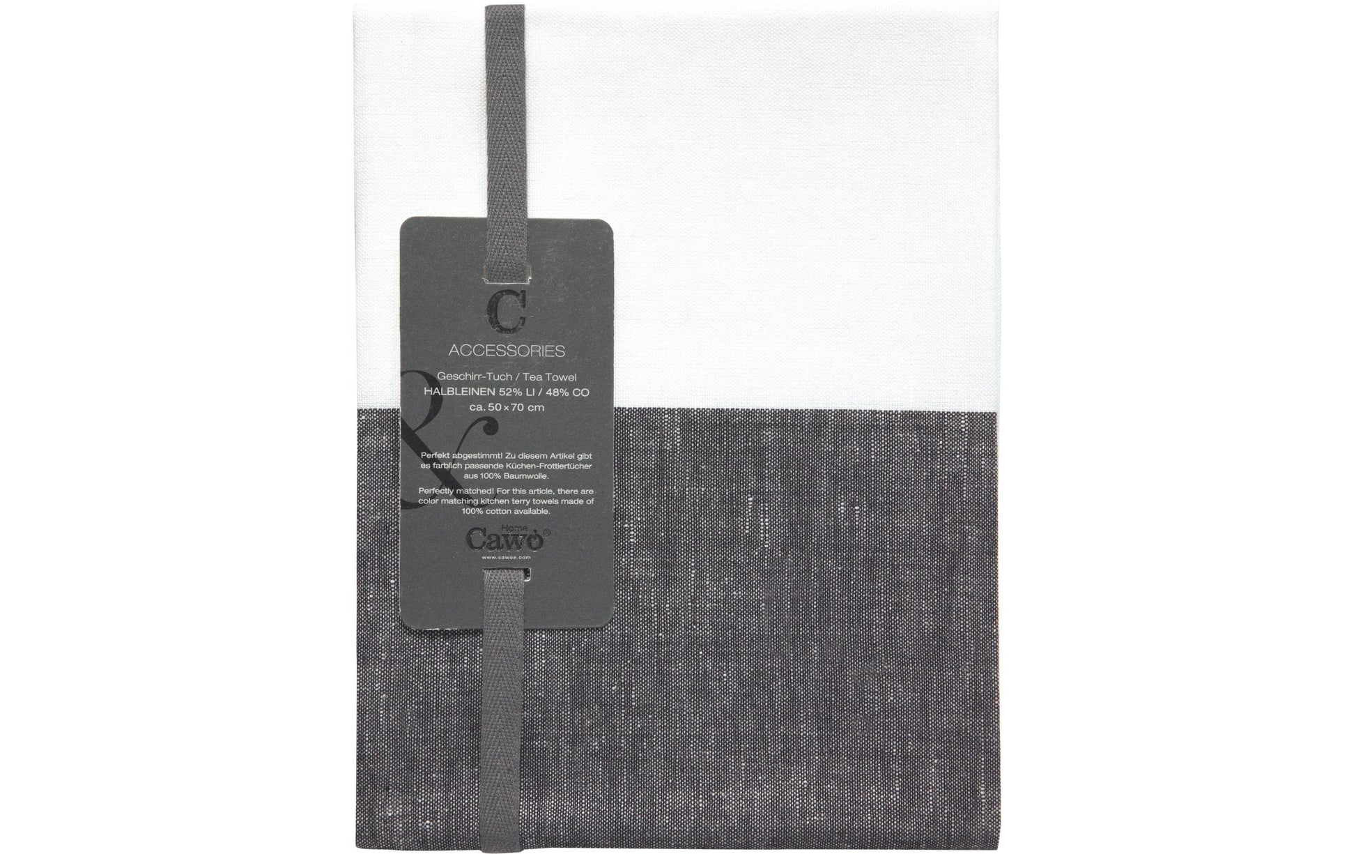 Cawö Geschirrtuch Cuisine Duo – weiss – 50 × 70 cm – Baumwolle