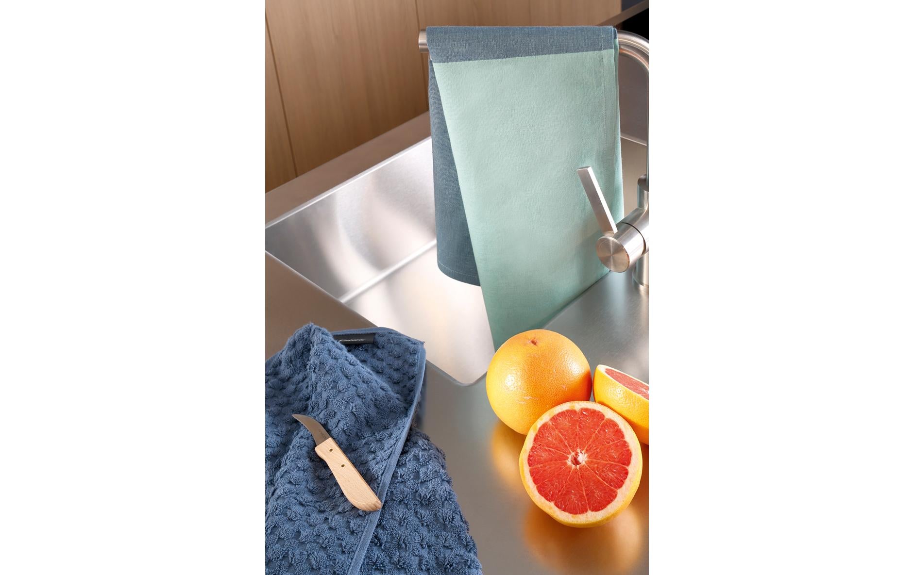Cawö Geschirrtuch Cuisine Duo – 50 × 70 cm, Nachtblau, Baumwolle, OEKO-TEX STANDARD 100