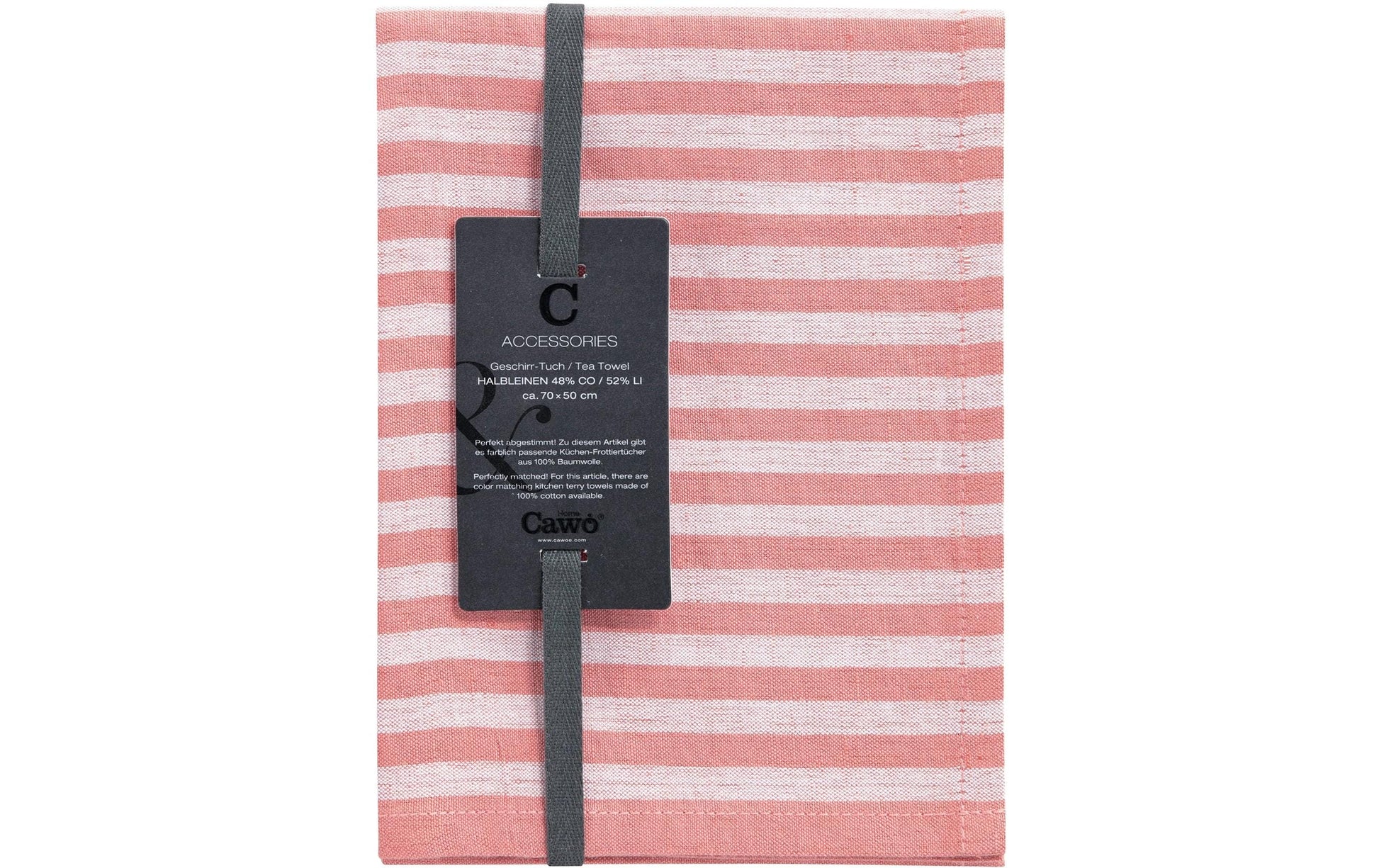 Cawö Geschirrtuch Campus – Rot – 50 × 70 cm – Baumwolle
