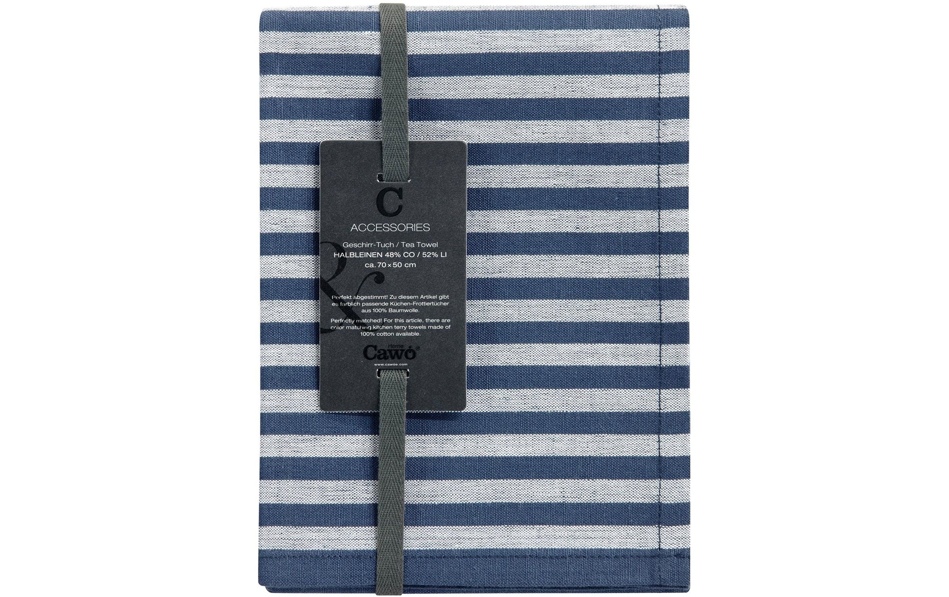 Cawö Geschirrtuch Campus – Nachtblau – 50 × 70 cm – Baumwolle