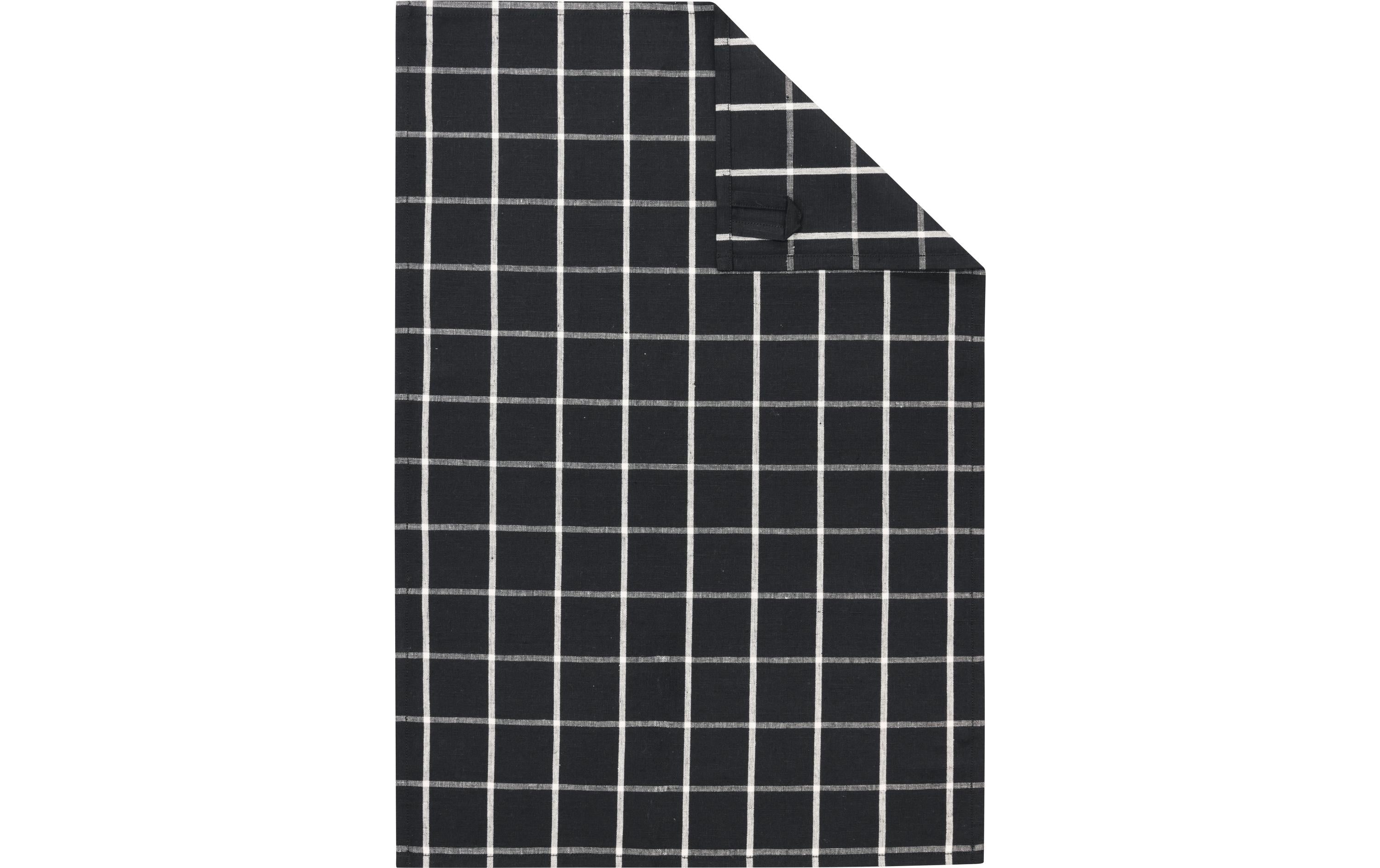 Cawö Geschirrtuch Zoom Caro – 50 × 70 cm, Weiss, Baumwolle, OEKO-TEX