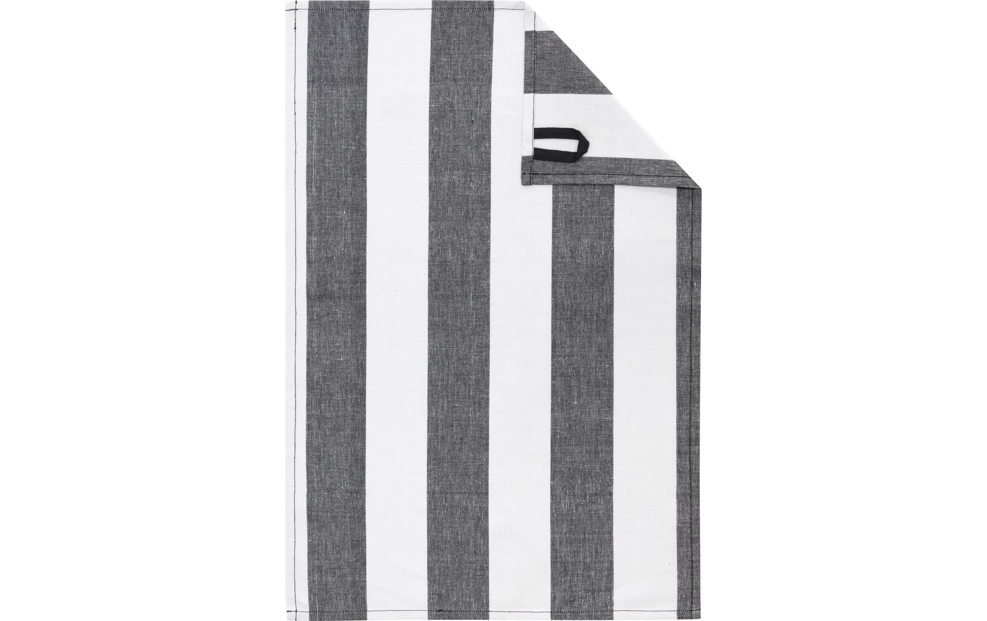 Cawö Geschirrtuch Zoom Blockstreifen – Schwarz/Weiss – 50 × 70 cm – Baumwolle