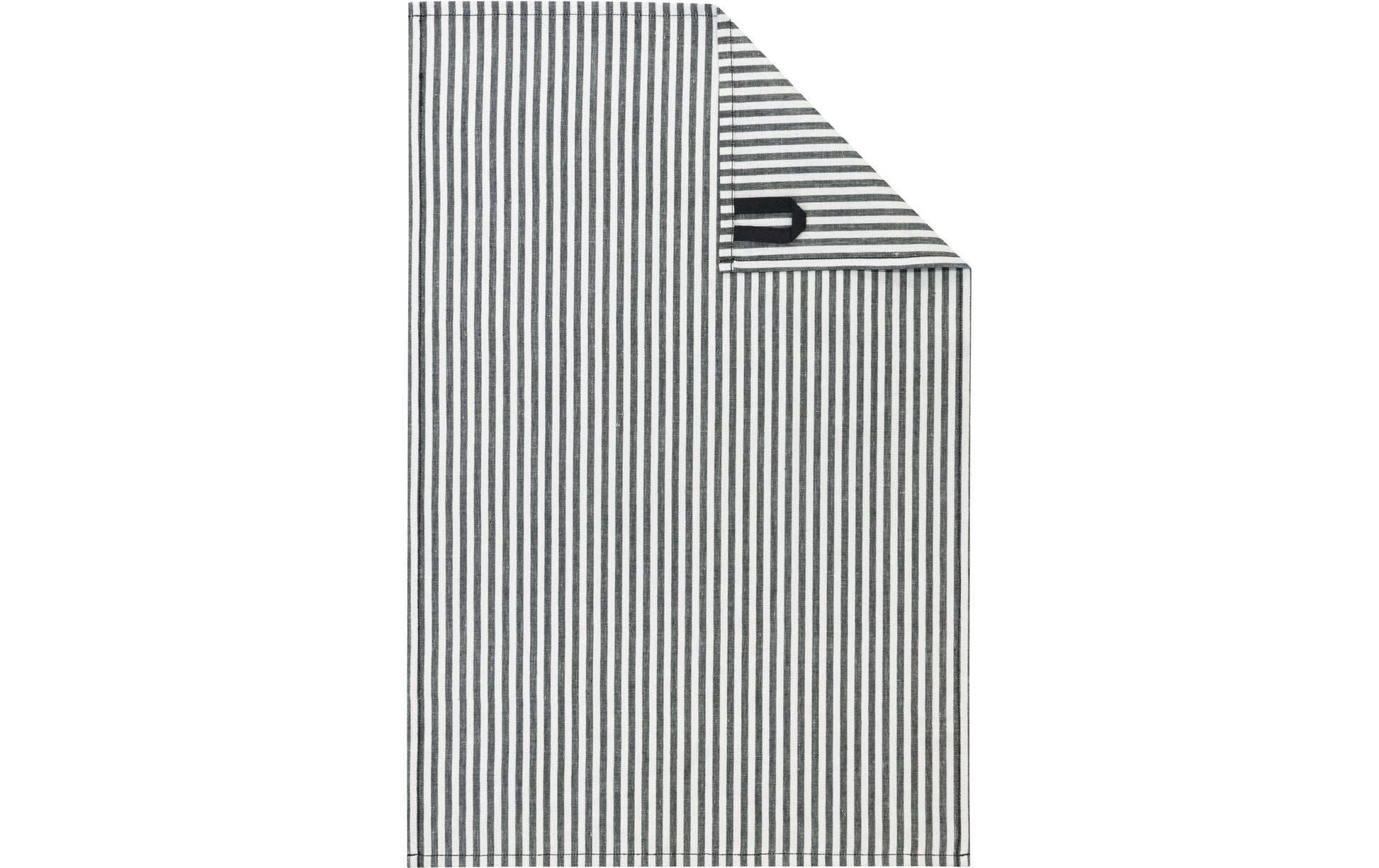 Cawö Zoom Streifen – Geschirrtuch 50 × 70 cm, Baumwolle, Schwarz/Weiss