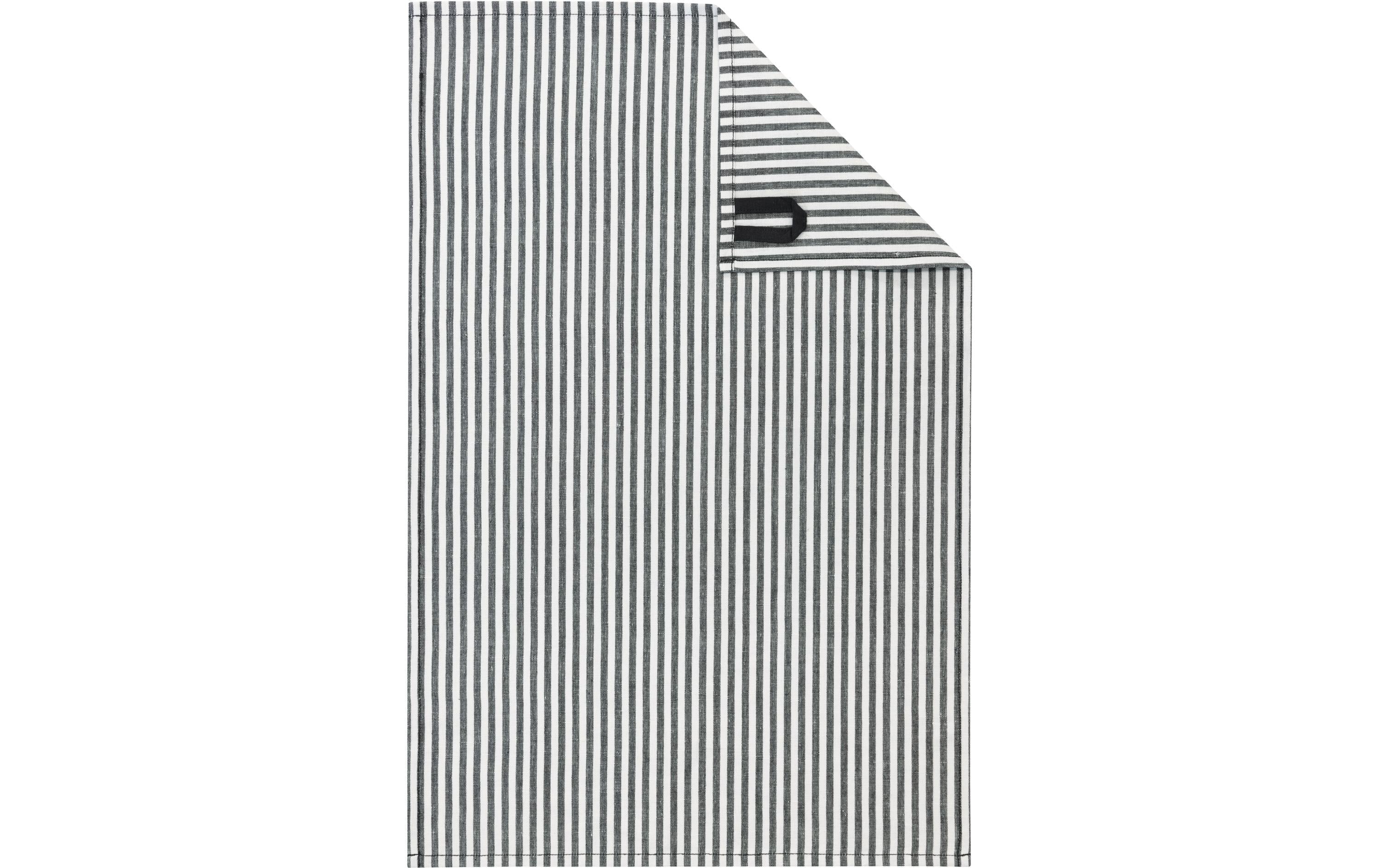 Cawö Zoom Streifen – Geschirrtuch 50 × 70 cm, Baumwolle, Schwarz/Weiss