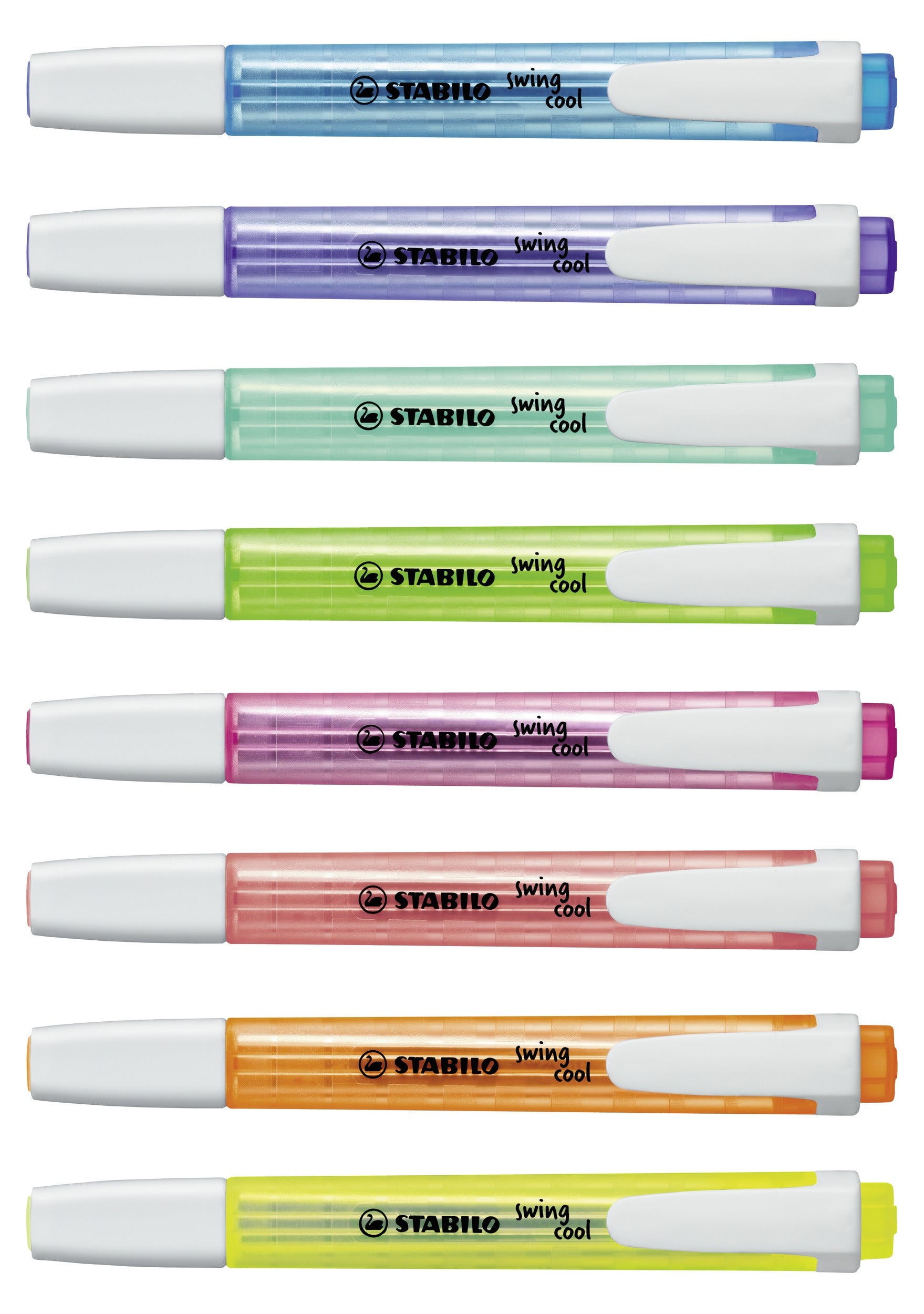 STABILO Swing Cool Textmarker Set 8 Farben – Keilspitze, 1–4 mm