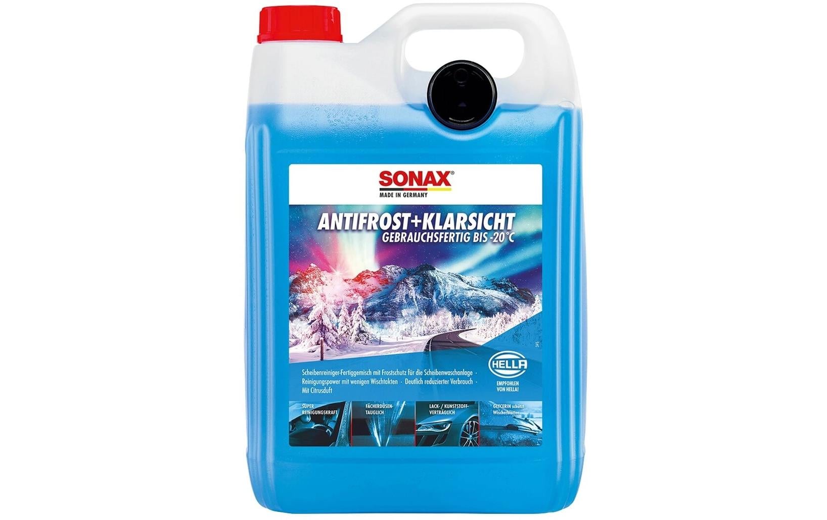Sonax Scheibenreiniger Antifrost + KlarSicht – für Windschutzscheibe – 5 l