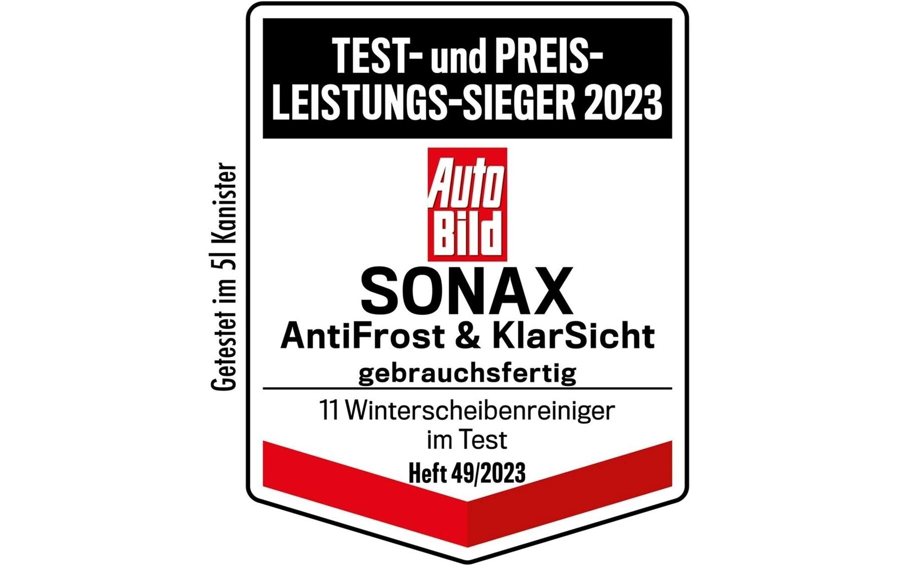 Sonax Scheibenreiniger Antifrost + KlarSicht – für Windschutzscheibe – 5 l