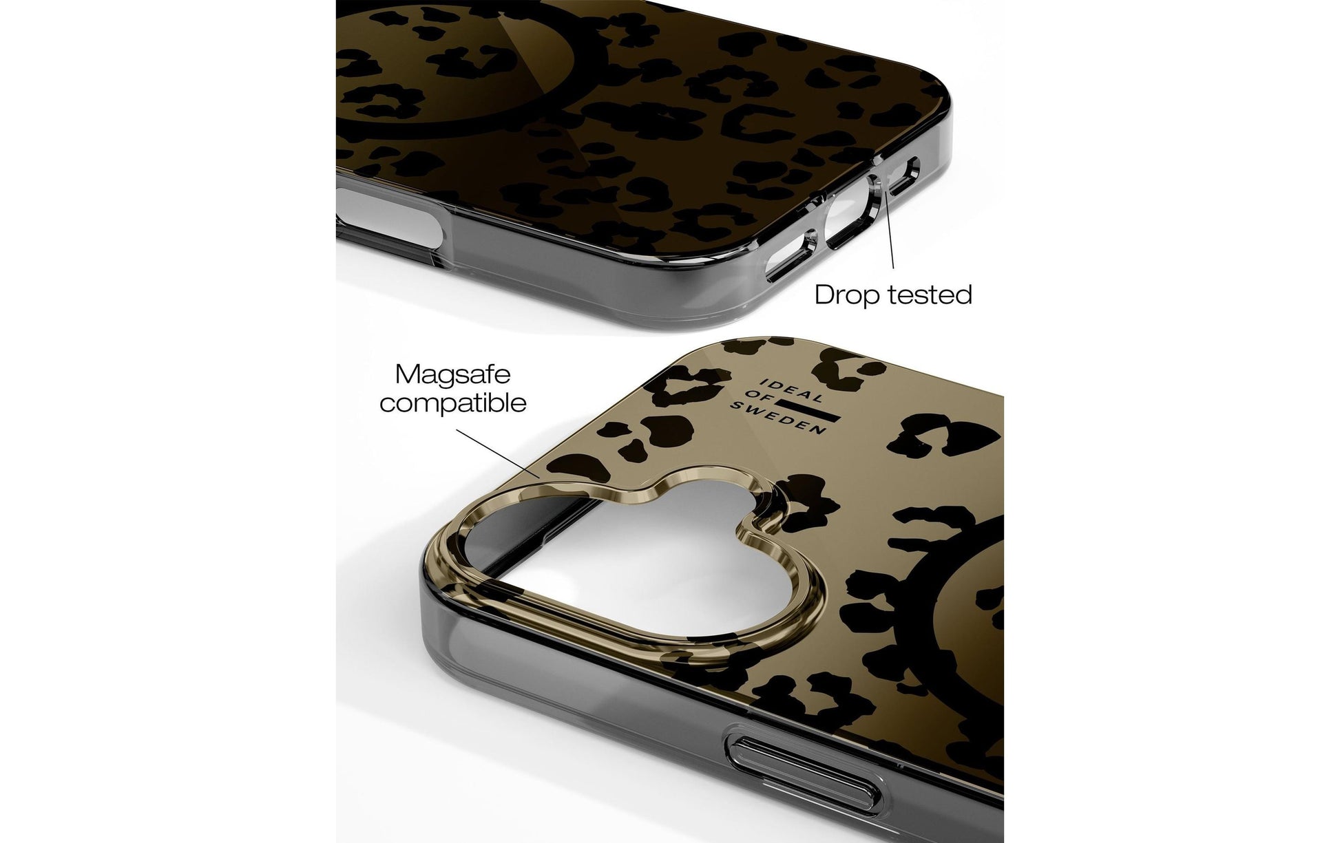iDeal of Sweden Backcover Leo Ombre – für Apple iPhone 16 – Gold – TPU/PC, MagSafe-kompatibel