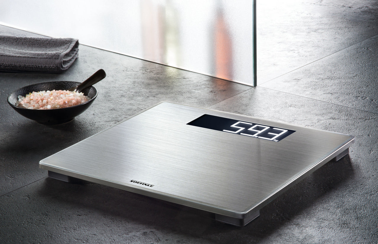 Soehnle Digitale Personenwaage Style Sense Safe 300 – Glas, 100 g Genauigkeit – 180 kg