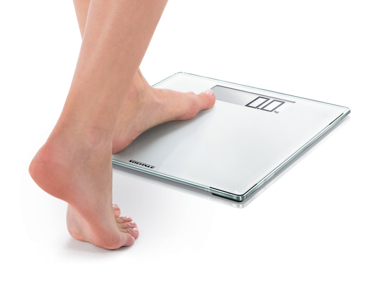 Soehnle Personenwaage Style Sense Comfort 100 – Tragkraft 180 kg, Teilung 100 g, Wiegefläche 34,5 × 35 cm