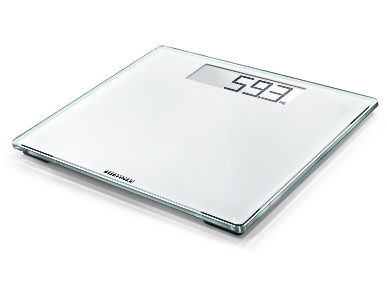 Soehnle Personenwaage Style Sense Comfort 100 – Tragkraft 180 kg, Teilung 100 g, Wiegefläche 34,5 × 35 cm