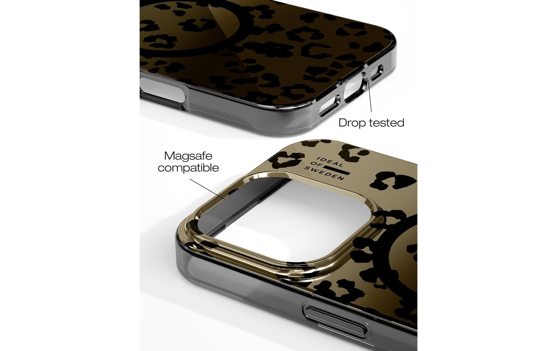 iDeal of Sweden Backcover Leo Ombre – für Apple iPhone 16 – Gold – TPU/PC, MagSafe-kompatibel