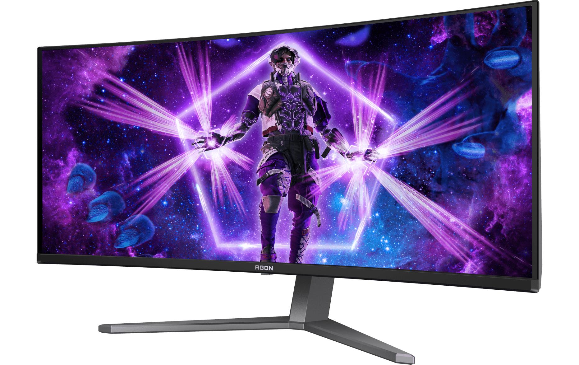 AOC AG346UCD – Monitor, 34", Curved, Lautsprecher integriert, USB-Hub, FreeSync Premium Pro, Schwarz