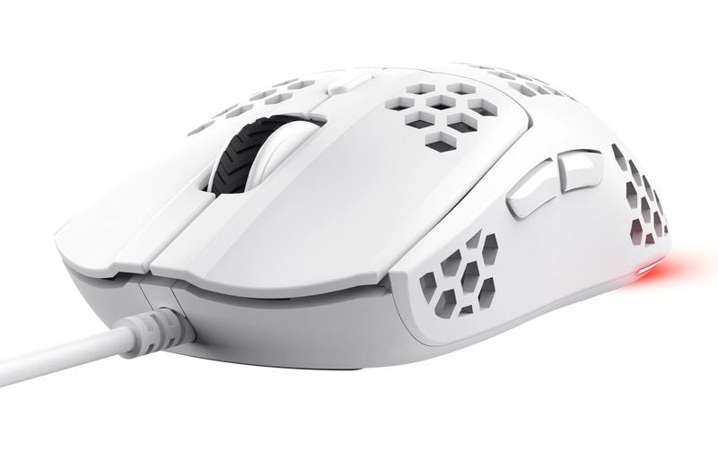 Trust GXT 928 Helox – Gaming-Maus – Kabelgebunden (USB-A), 6400 DPI, RGB-Beleuchtung, Rechts, Weiss