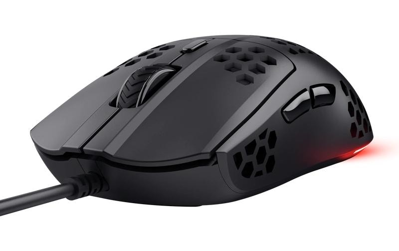 Trust GXT 928 Helox – Gaming-Maus – Kabelgebunden (USB-A), 6400 DPI, RGB-Beleuchtung, rechts, Schwarz