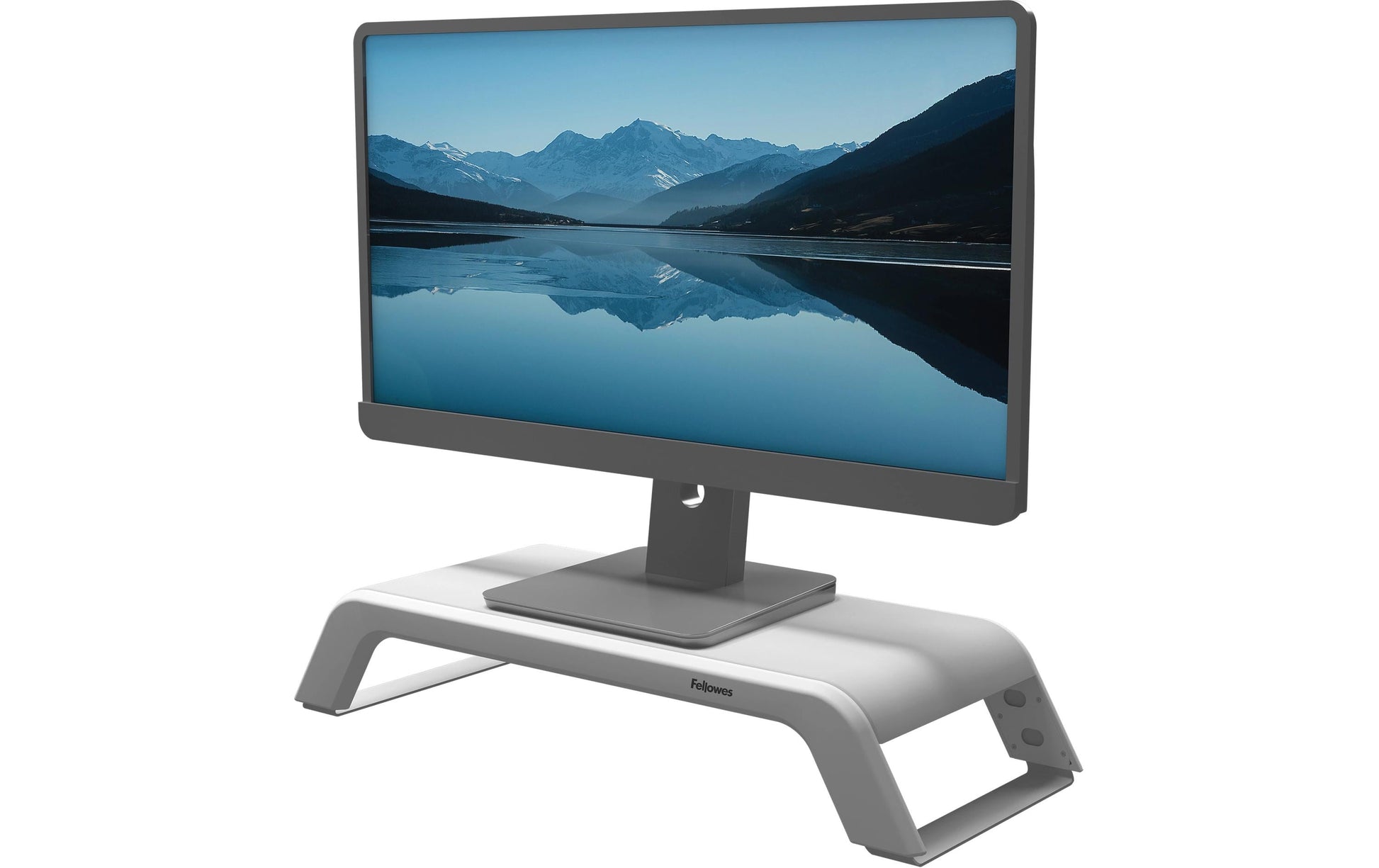 Fellowes Hana – Monitorhalterung, Standfuss, bis 27", 22,6 kg, höhenverstellbar, weiss