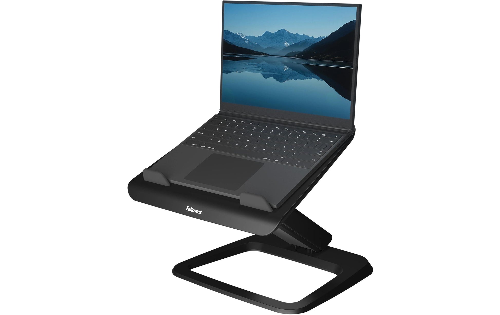 Fellowes Laptop-Ständer – bis 19", 4,5 kg Traglast, höhenverstellbar, Kabelmanagement – Schwarz