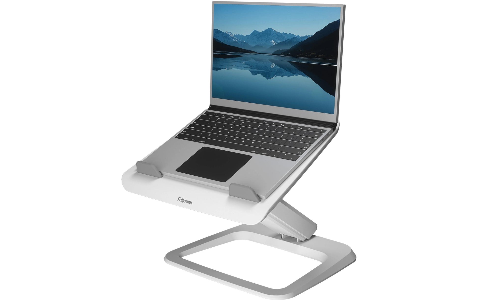Fellowes Laptop-Ständer – bis 19,0", höhenverstellbar, Kabelmanagement – Weiss