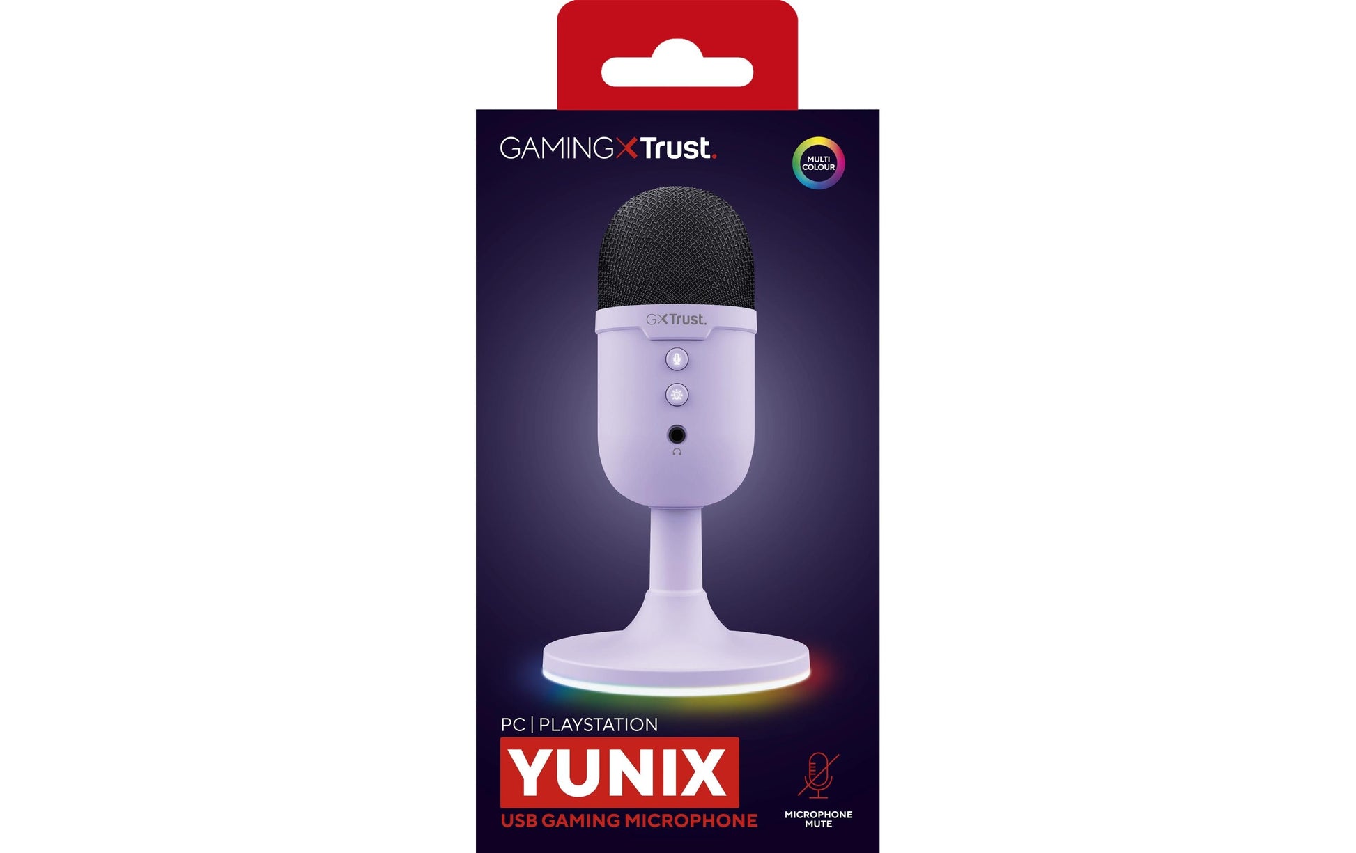 Trust GXT234P Yunix – Tisch-/Desktopmikrofon, Gaming, für Windows 10/11, macOS 11–14 und Chrome OS, Lila