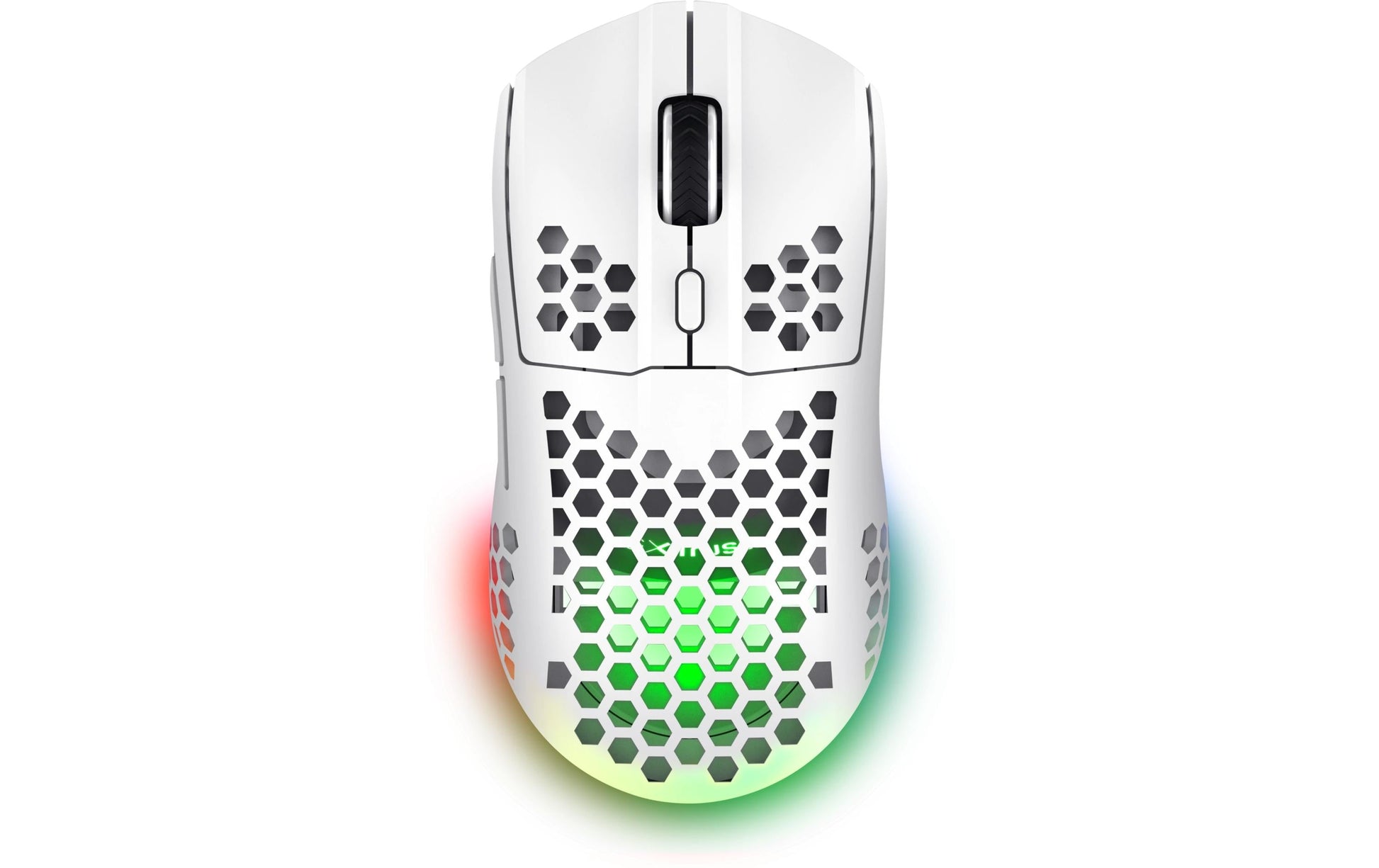 Trust GXT 929 Helox – Gaming-Maus – Kabellos (2,4 GHz), 4800 DPI, RGB-Beleuchtung, Rechtshänder, Weiss