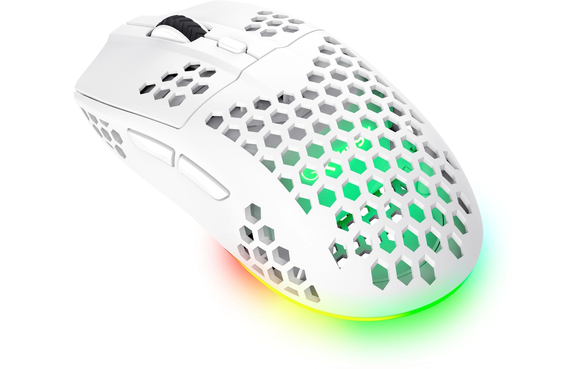 Trust GXT 929 Helox – Gaming-Maus – Kabellos (2,4 GHz), 4800 DPI, RGB-Beleuchtung, Rechtshänder, Weiss