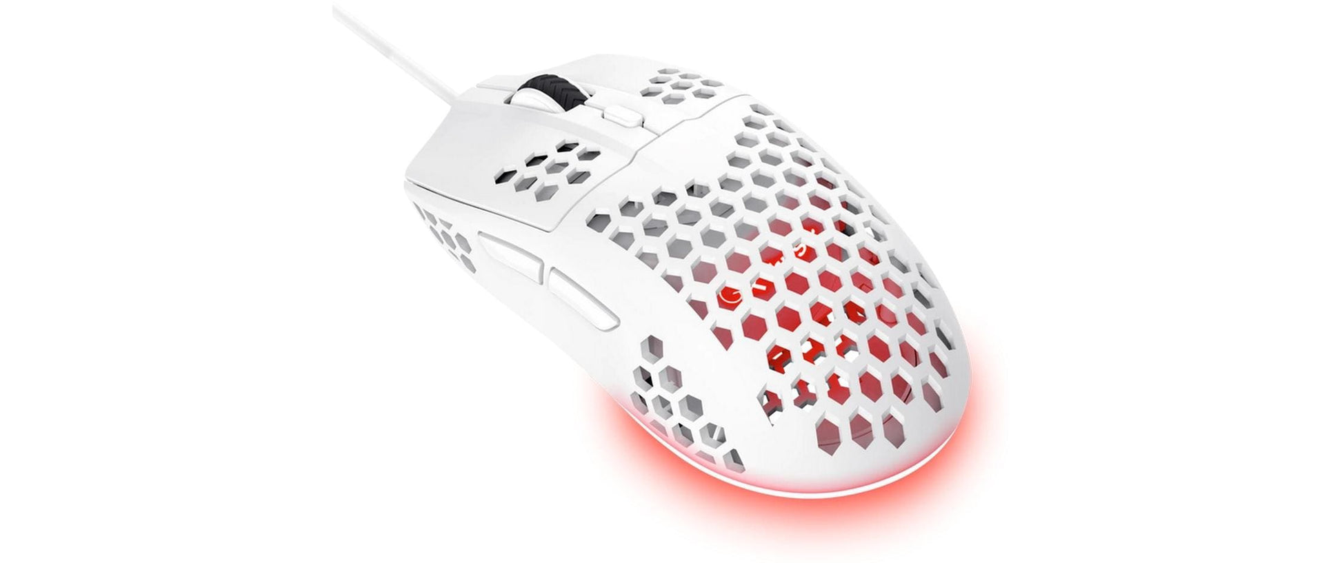 Trust GXT 928 Helox – Gaming-Maus – Kabelgebunden (USB-A), 6400 DPI, RGB-Beleuchtung, Rechts, Weiss