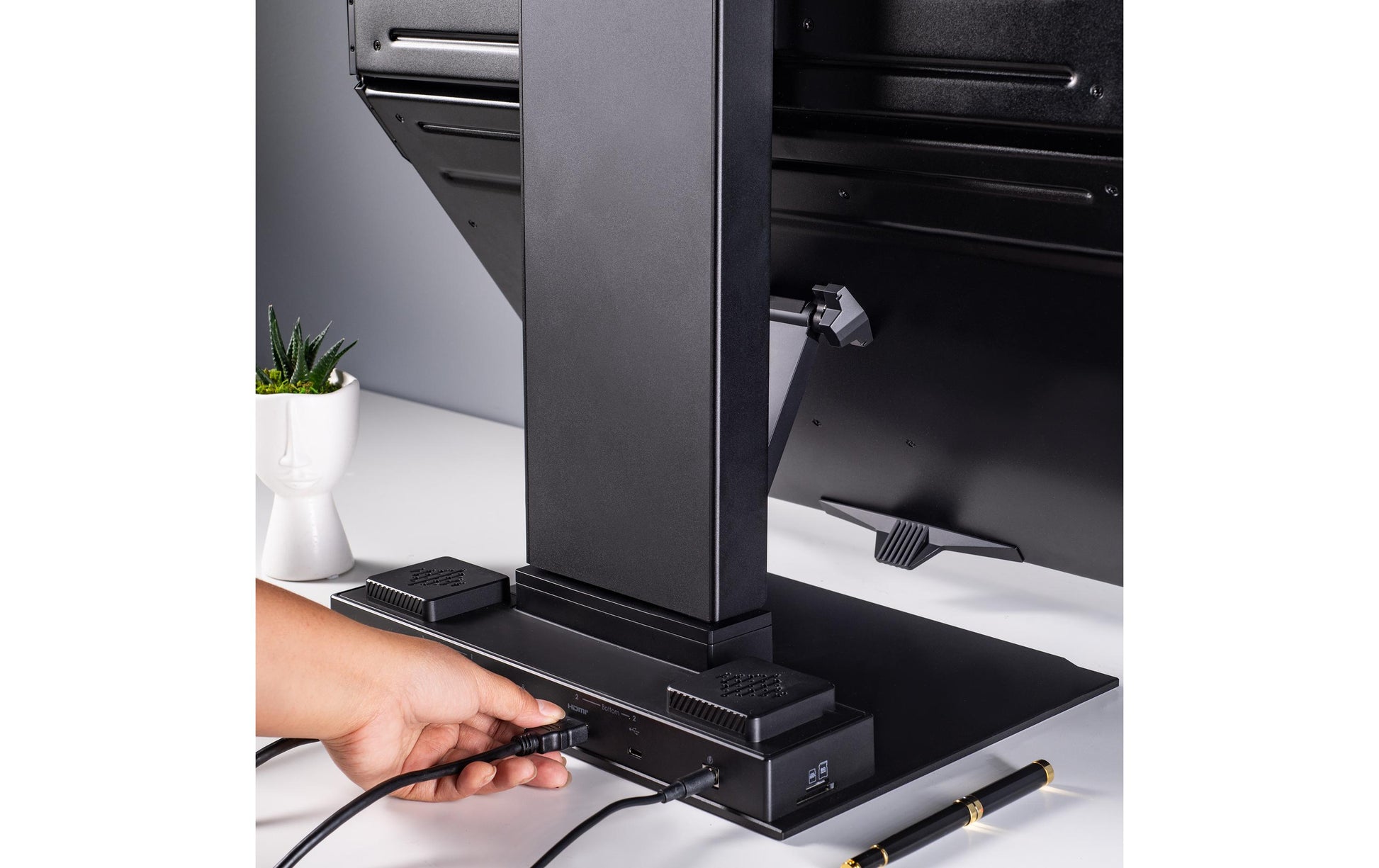 Mobile Pixels Geminos T 24 – Monitor, 24", 60 Hz, 250 cd/m², Webcam, Lautsprecher, 2× USB-C, 2× HDMI, Schwarz