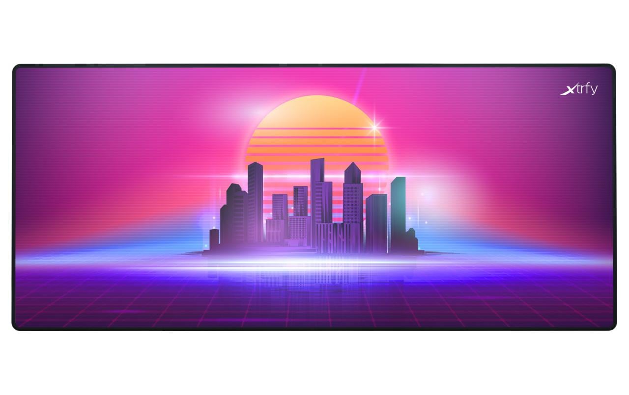 CHERRY XTRFY GP5 Retrowave XL – Gaming-Mauspad – 920 × 400 mm, Tuch, Gummi, Mehrfarbig