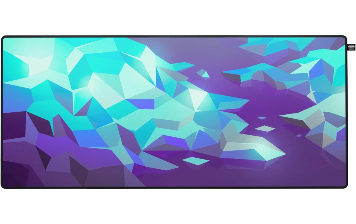 CHERRY XTRFY GP5 Litus XL – Gaming-Mauspad – Blau, Gestickte Kanten, Anti-Rutsch-Basis
