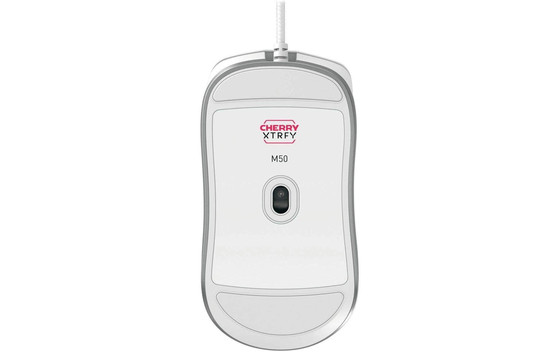 CHERRY XTRFY M50 – Gaming-Maus – Kabelgebunden (USB‑A), 12000 DPI, Rechts, Weiss