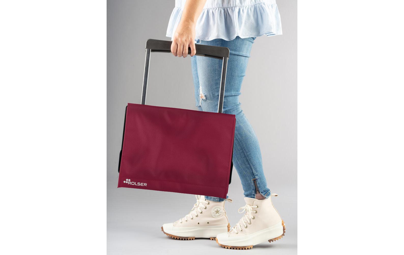 Rolser Plegmatic MF – Trolley, 40 l, 2 Rollen, Polyester, Bordeaux, 37 × 58 × 19 cm