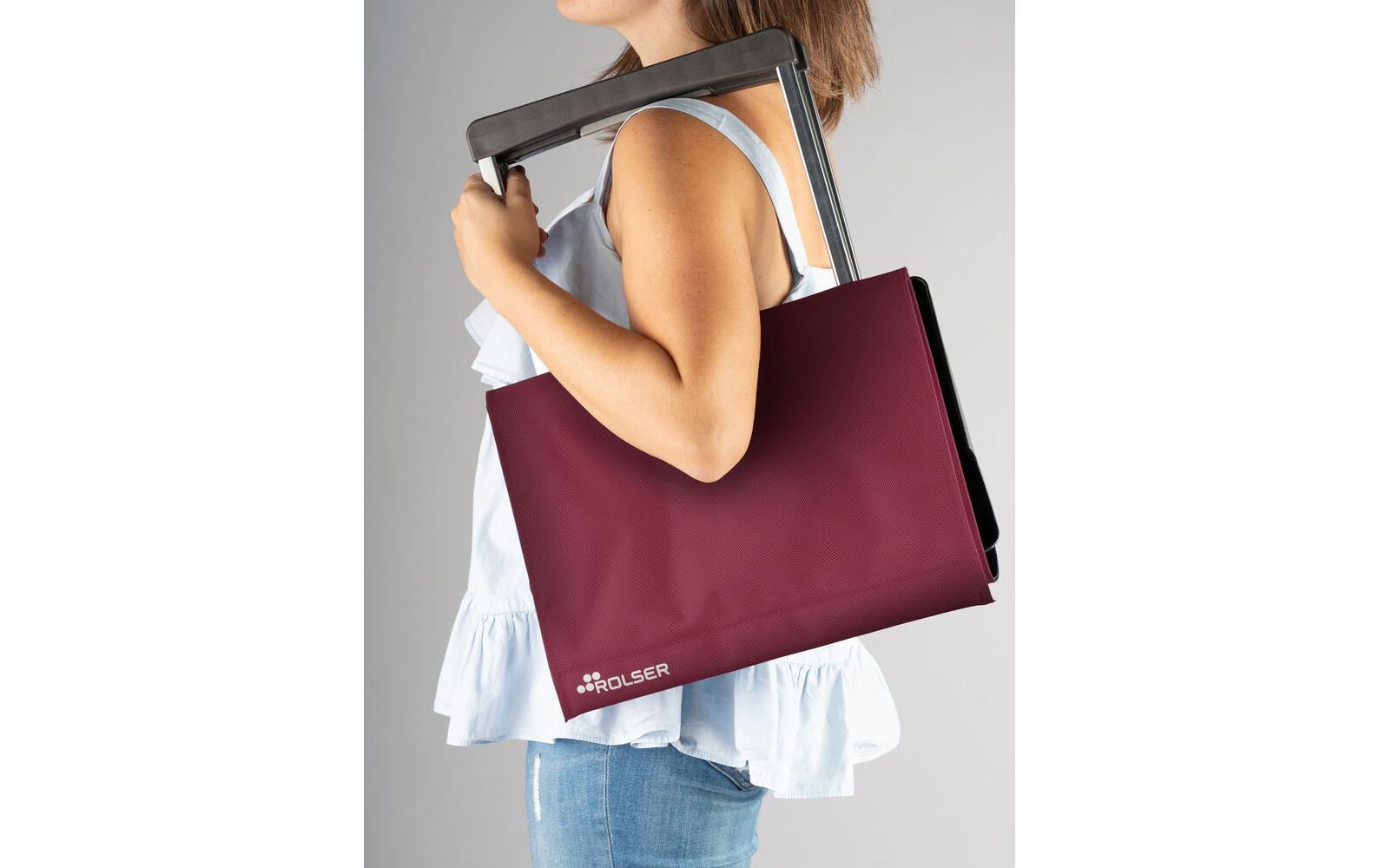 Rolser Plegmatic MF – Trolley, 40 l, 2 Rollen, Polyester, Bordeaux, 37 × 58 × 19 cm
