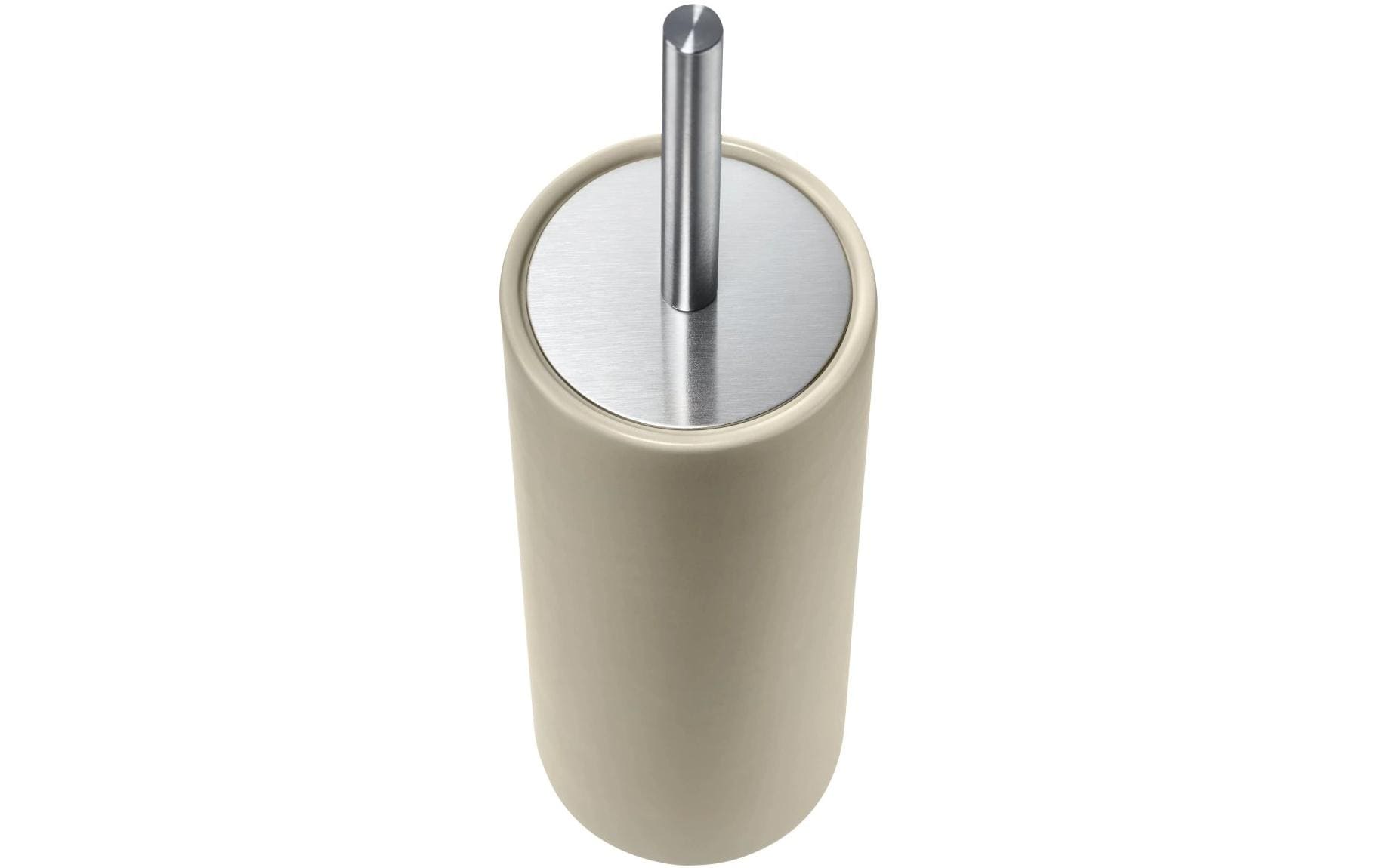 Diaqua WC-Bürstenset – Keramik, beige, bodenstehend, mit Deckel, H 39 cm, Ø 10,5 cm