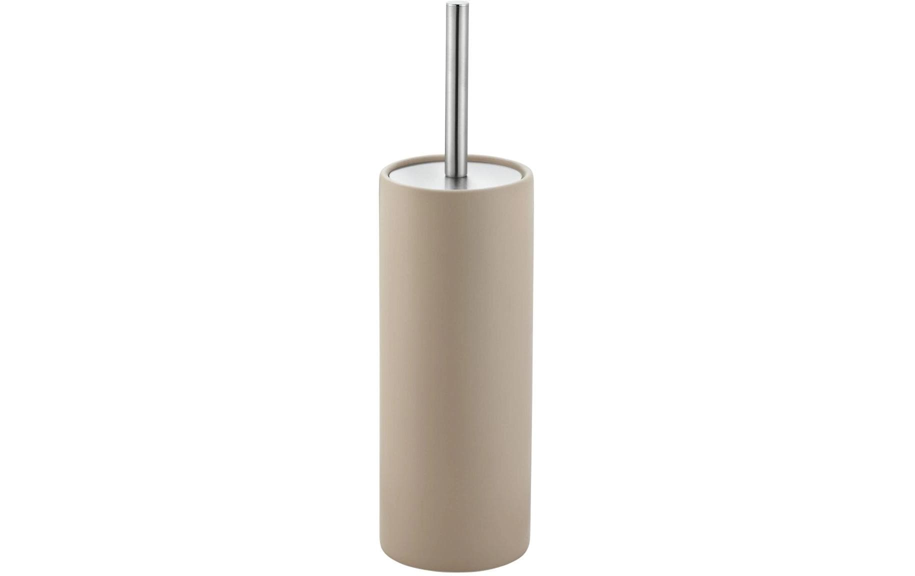 Diaqua WC-Bürstenset – Keramik, beige, bodenstehend, mit Deckel, H 39 cm, Ø 10,5 cm