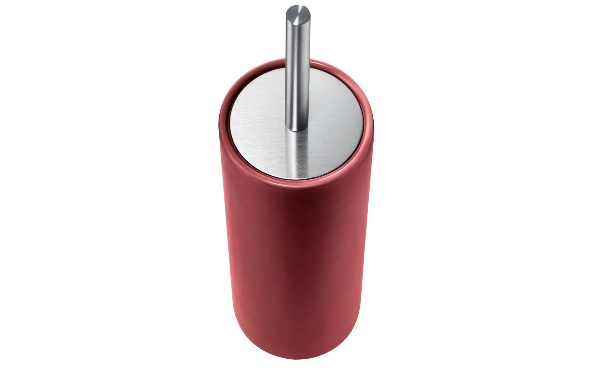 Diaqua Zylo – WC-Bürstenset – Keramik, rot, bodenstehend, mit Deckel, H 39 cm, Ø 10,5 cm