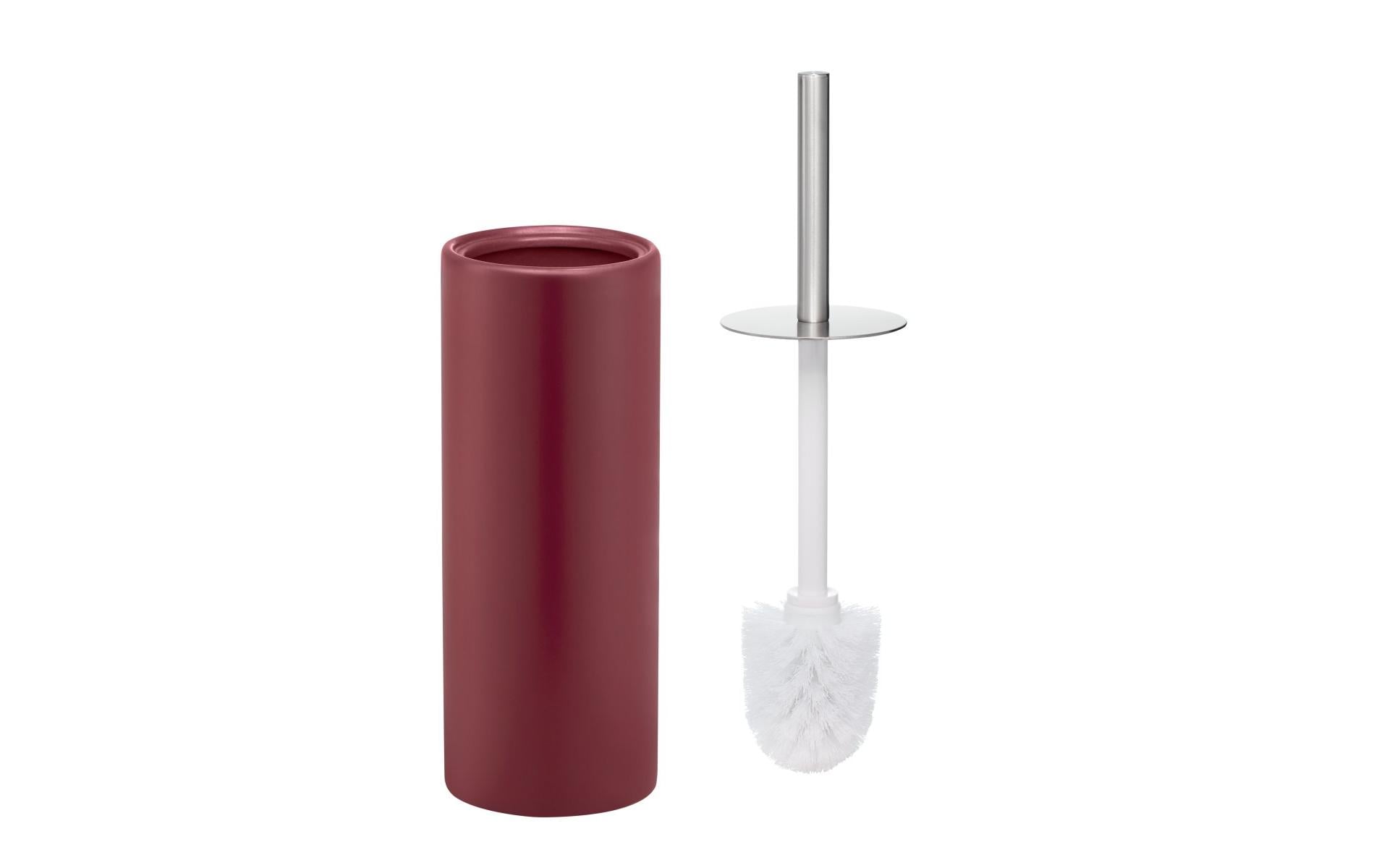 Diaqua Zylo – WC-Bürstenset – Keramik, rot, bodenstehend, mit Deckel, H 39 cm, Ø 10,5 cm