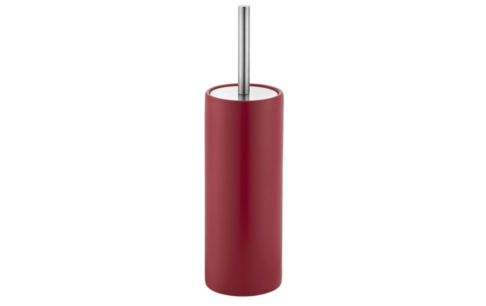 Diaqua Zylo – WC-Bürstenset – Keramik, rot, bodenstehend, mit Deckel, H 39 cm, Ø 10,5 cm