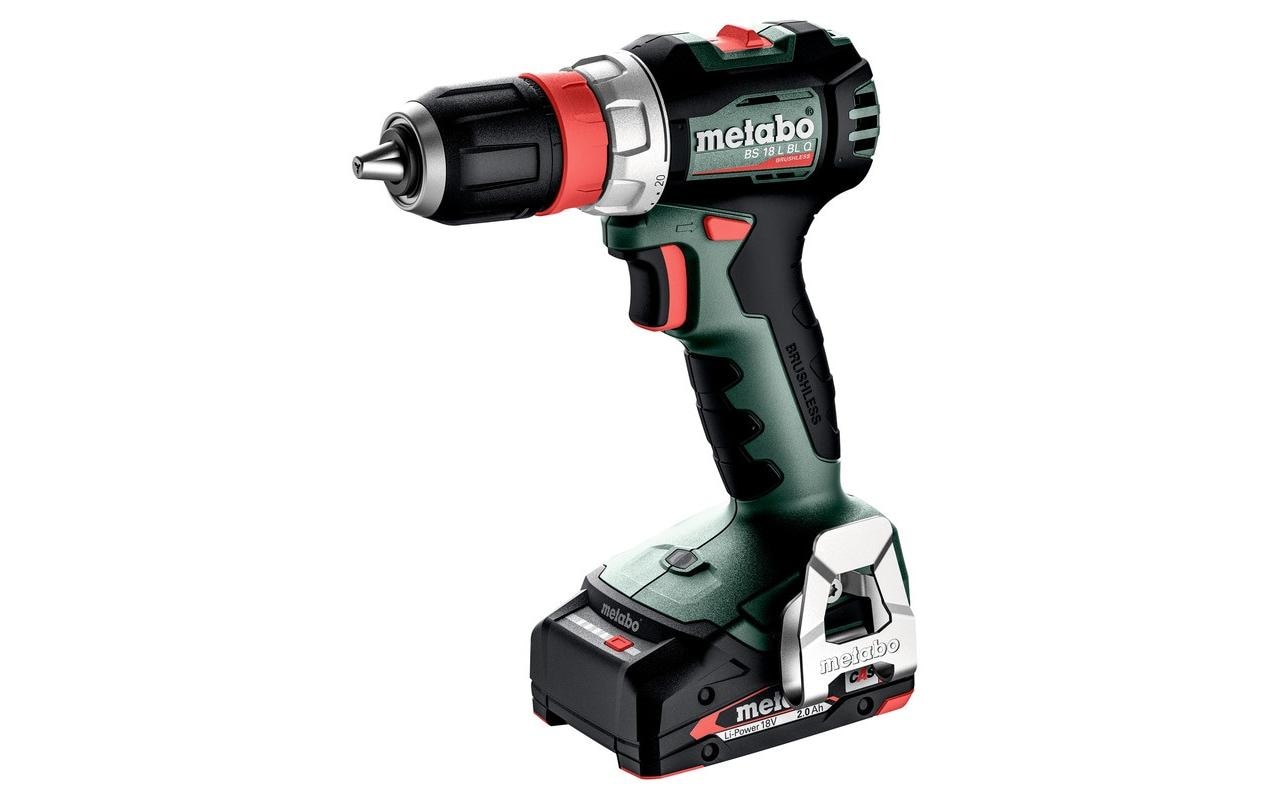 Metabo Akku-Bohrschrauber BS 18 L BL Q – 18 V (CAS) – Spindelhals – 65 Nm – 2×2,0 Ah & Ladegerät – Koffer