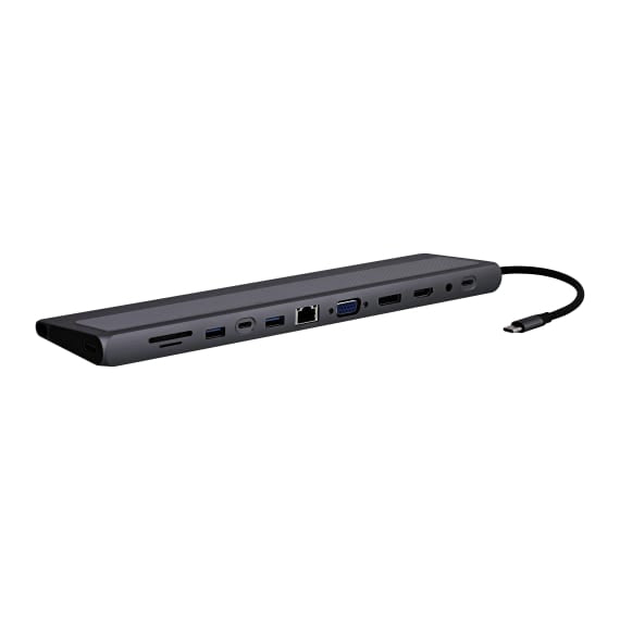 T'nB Dockingstation – USB-C, DP/HDMI/VGA, 3× USB-A, GbE, SD/microSD, 3,5 mm Audio, für MacBook/Notebook
