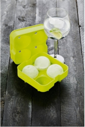 Point-Virgule Eiswürfelform 4 Stk., Ø 6 cm, Silikon, Grün