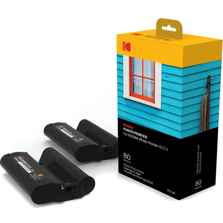 Kodak Fotopapier – 10 × 14,7 cm, 80 Blatt, für Kodak Photo Printer Dock