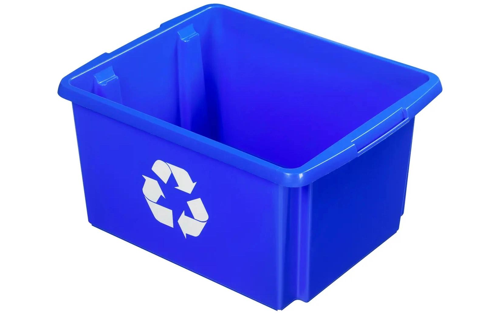 Sigma home Recyclingbox Nesta – 32 l – Kunststoff (PP), rechteckig – blau