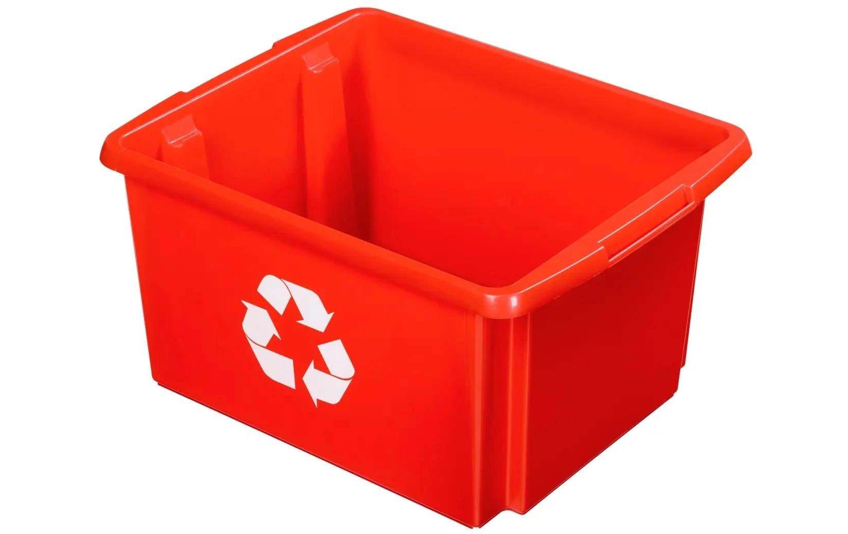 Sigma home Recyclingbox Nesta – 32 l – Kunststoff (PP), rechteckig – rot
