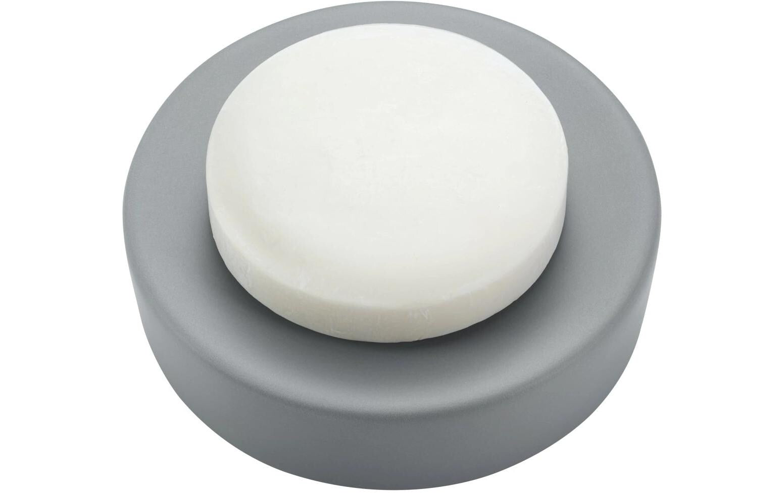 Diaqua Seifenschale Zylo – Keramik/Metall, Ø11,5×3 cm, Grau (rund)