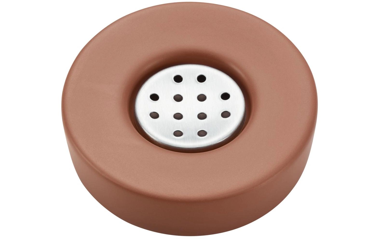 Diaqua Seifenschale Zylo – Ø11,5×3 cm, Keramik, Terrakotta (rund)