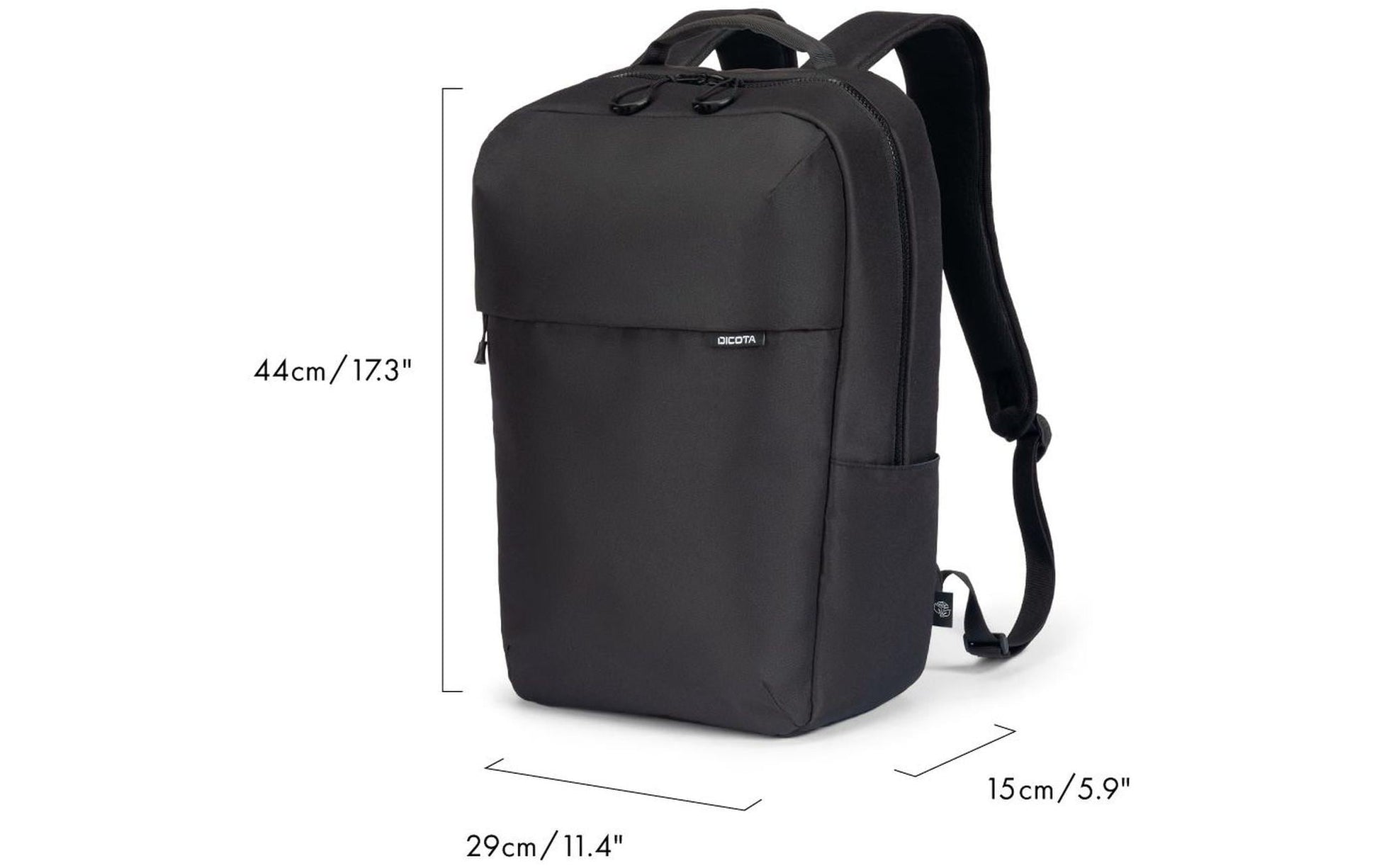 DICOTA Notebook-Rucksack bis 16" – 17 l – Schwarz