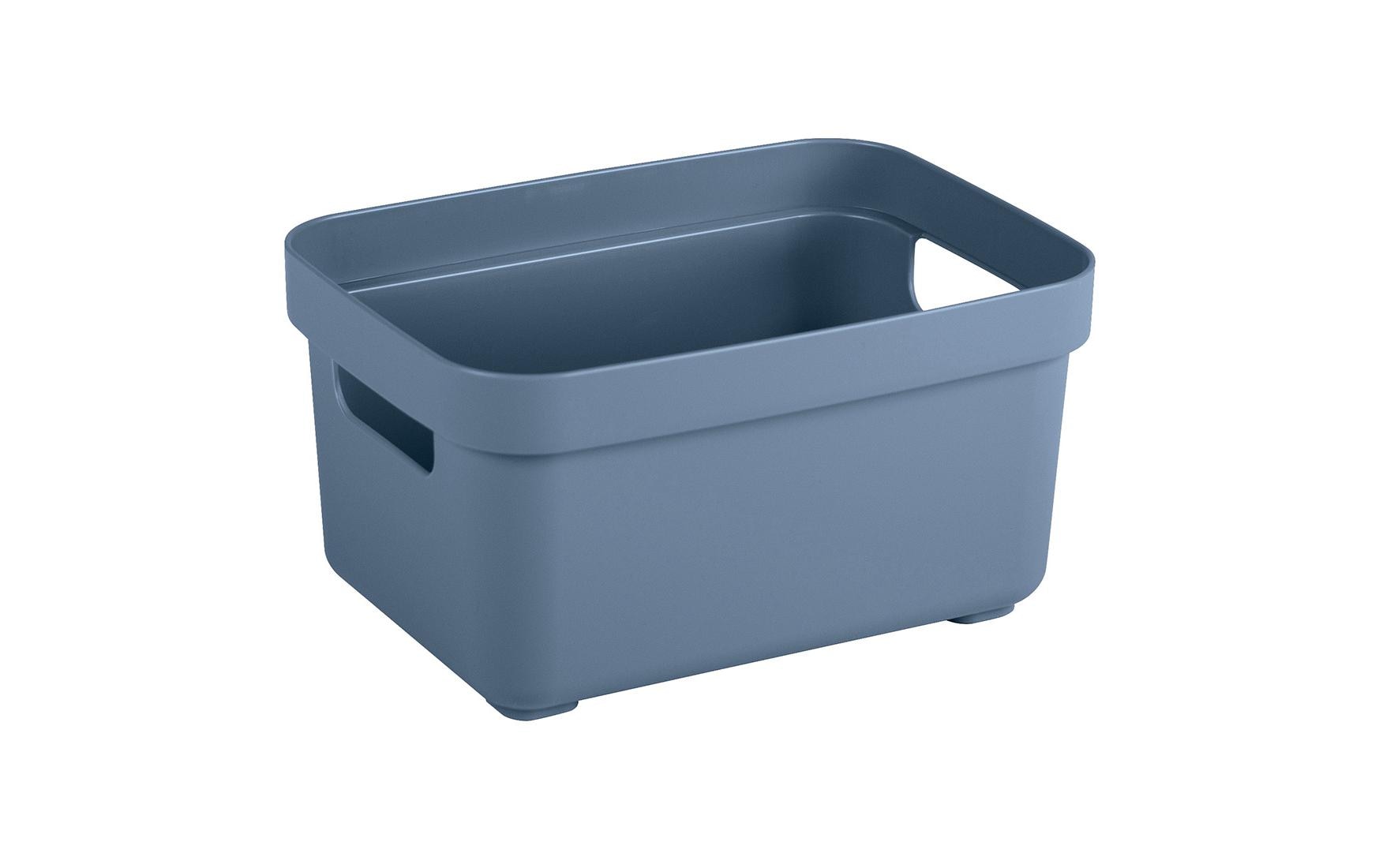 Sigma home Aufbewahrungsbox 2,5 l ohne Deckel – Kunststoff – Dunkelblau – 177 × 128 × 93 mm
