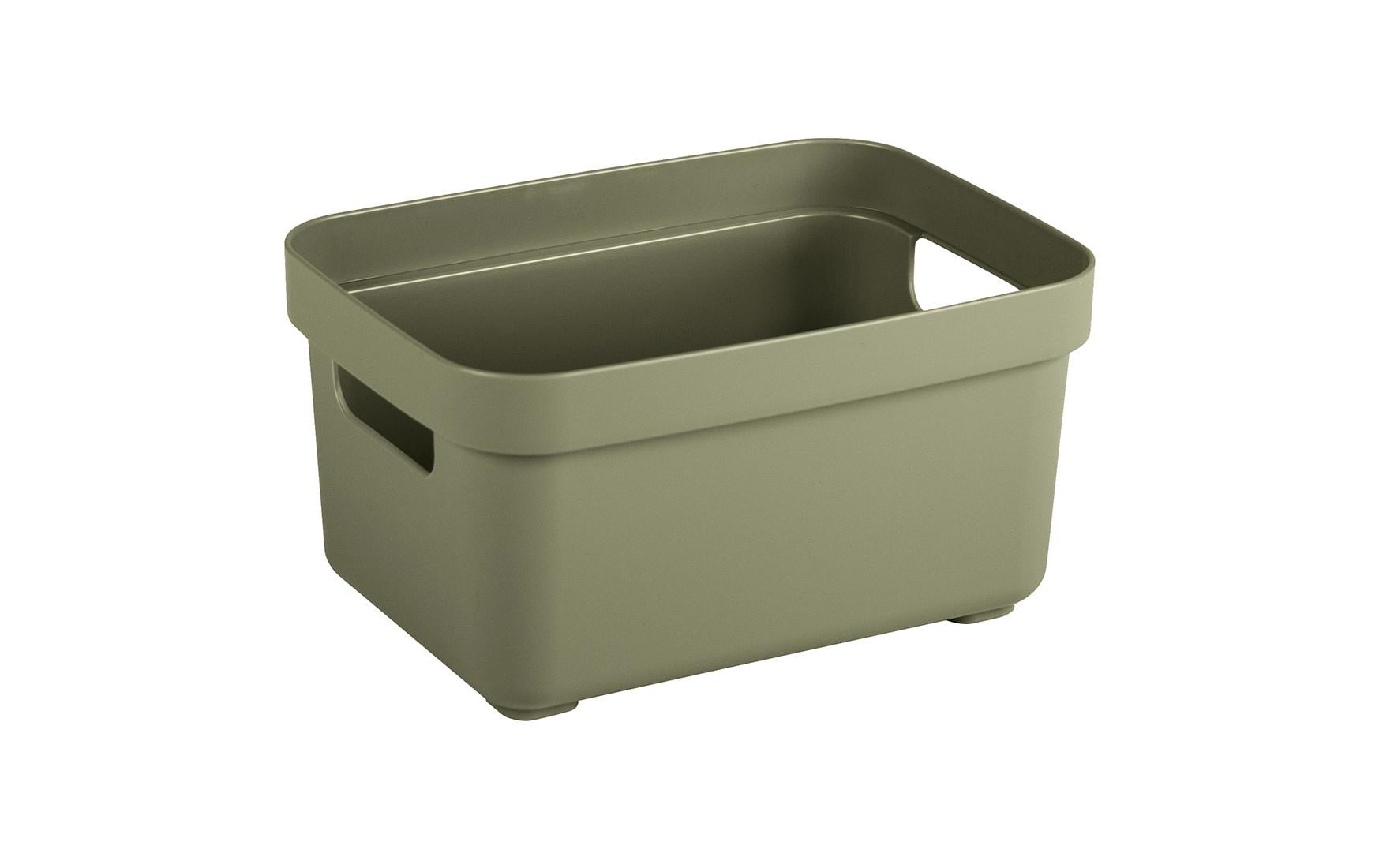 Sigma home Aufbewahrungsbox 2,5 l (ohne Deckel) – Kunststoff – Grün – 177 × 128 × 93 mm