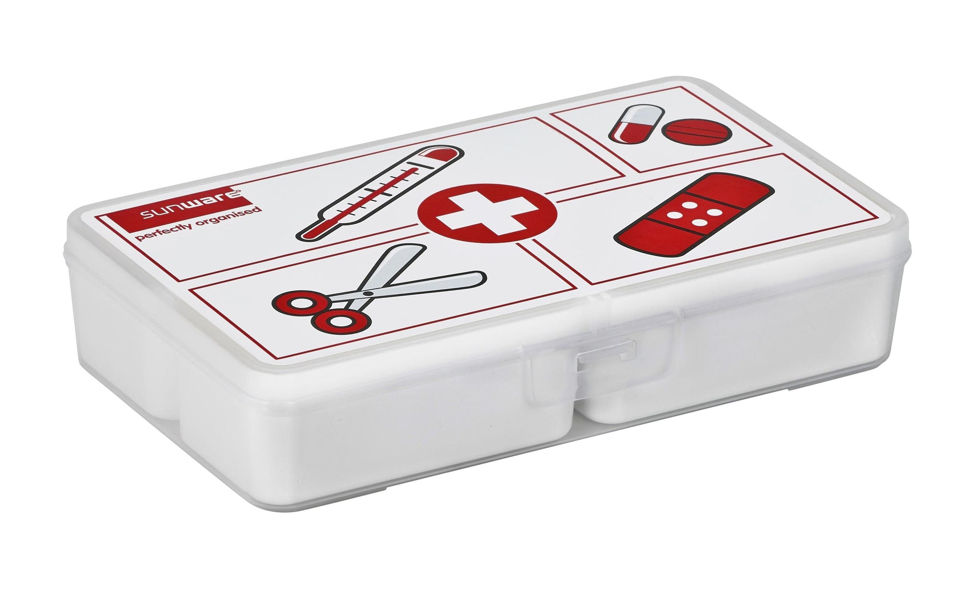 Sigma home Erste-Hilfe-Set – für Reisen, 150 × 52 × 245 mm, weiss
