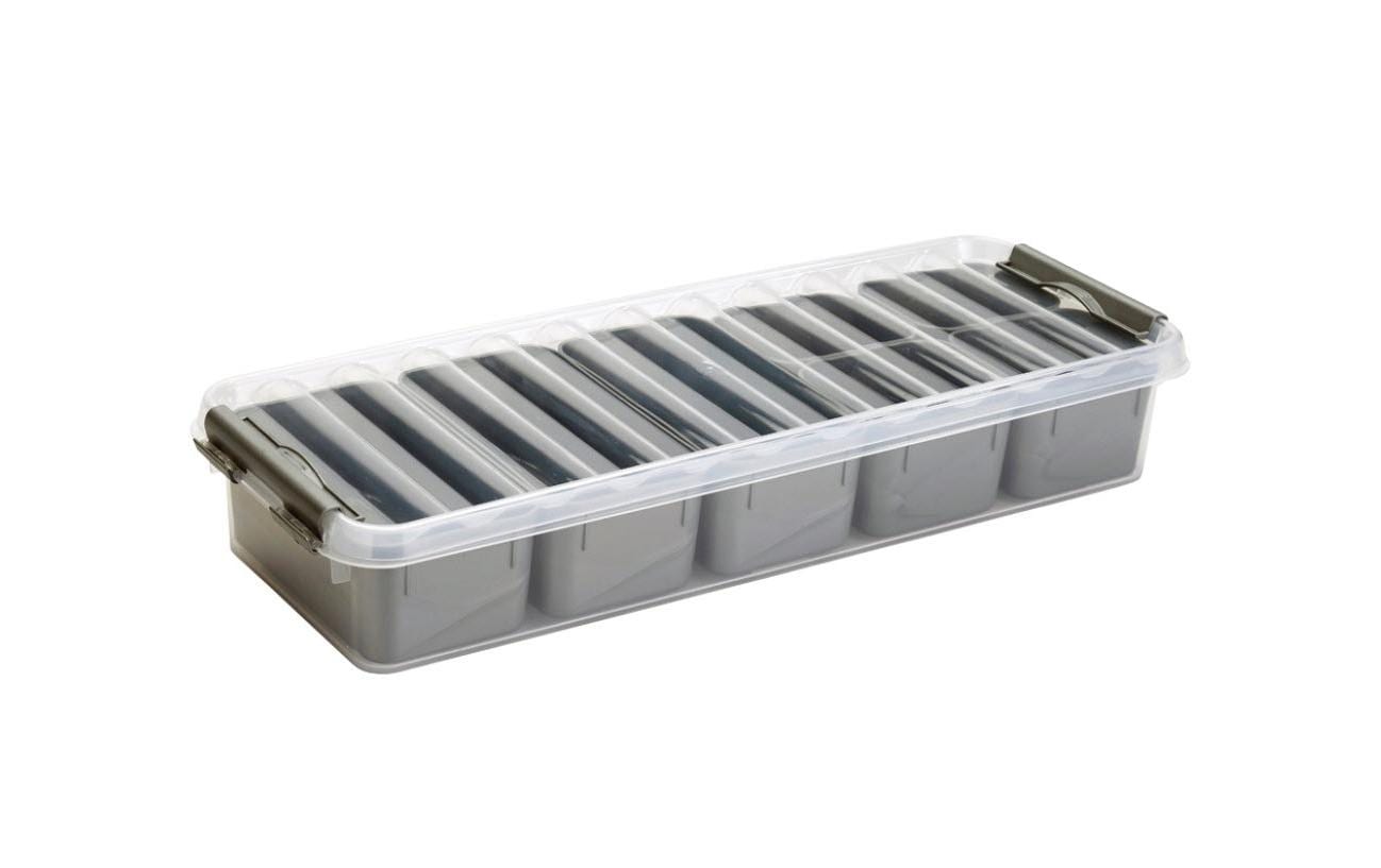 Sigma home Q-Line Aufbewahrungsbox 3,5 l – Kunststoff – Grau – 390 × 140 × 95 mm